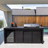 Artusi Matte Black Built-In BBQ with Hood