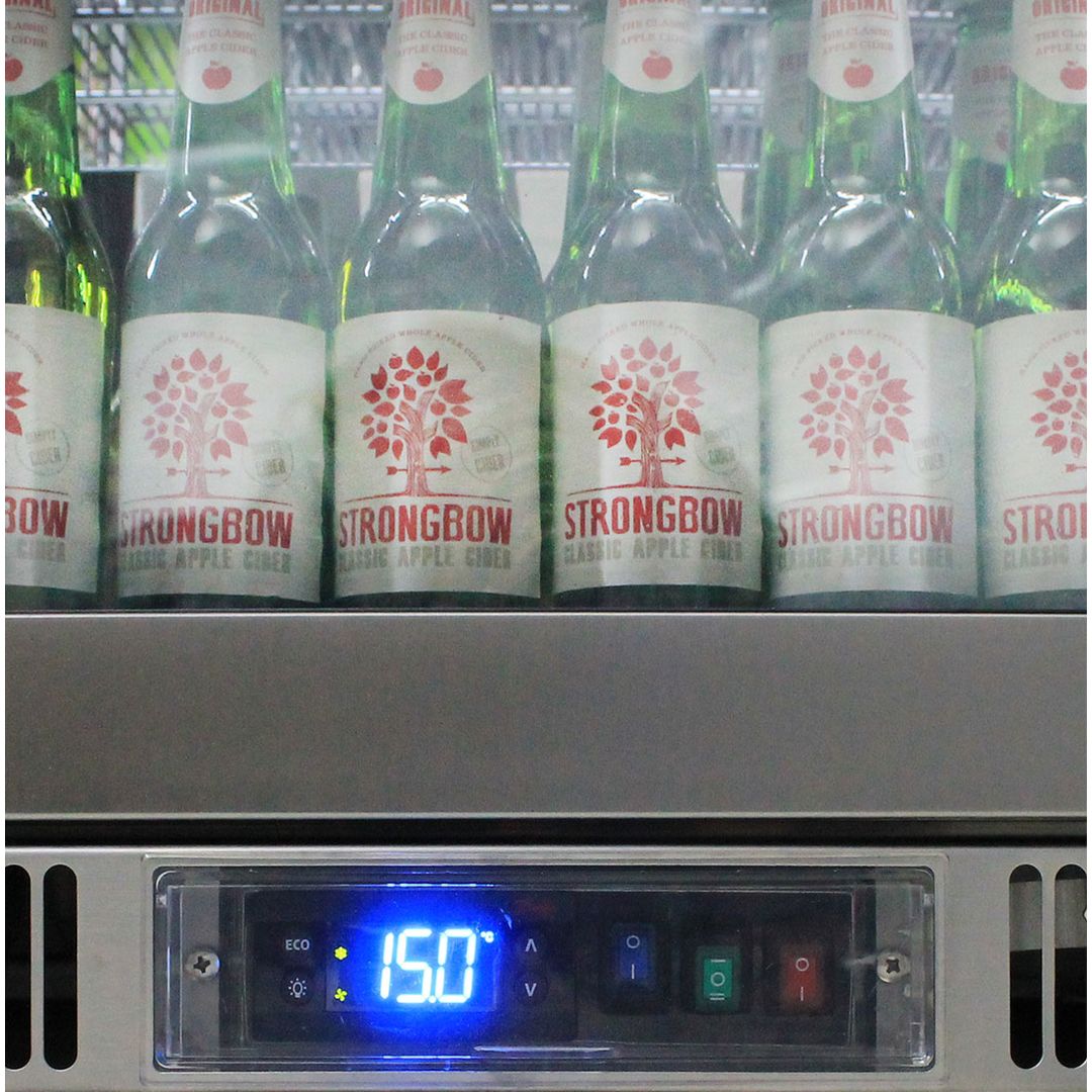 Rhino 388 Litre ENVY Heated Glass Triple Door 316 SS Outdoor Bar Fridge - ENV3H-SS
