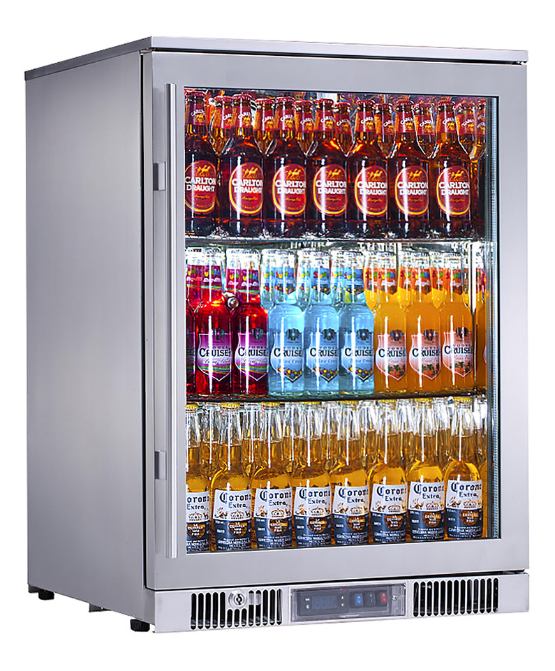 Tucker Horizon Marine Grade 316 BBQ Built In with Slimline Hood and Rhino Envy 316 Marine Grade Bar Fridge ENV1R-SS