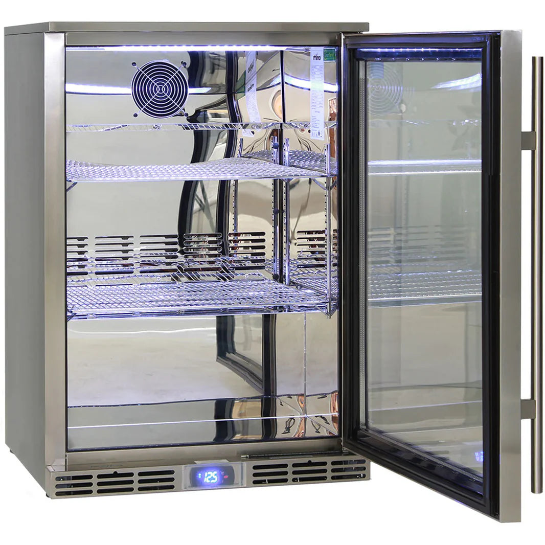 Rhino Energy Efficient Alfresco Glass Door 129L Bar Fridge