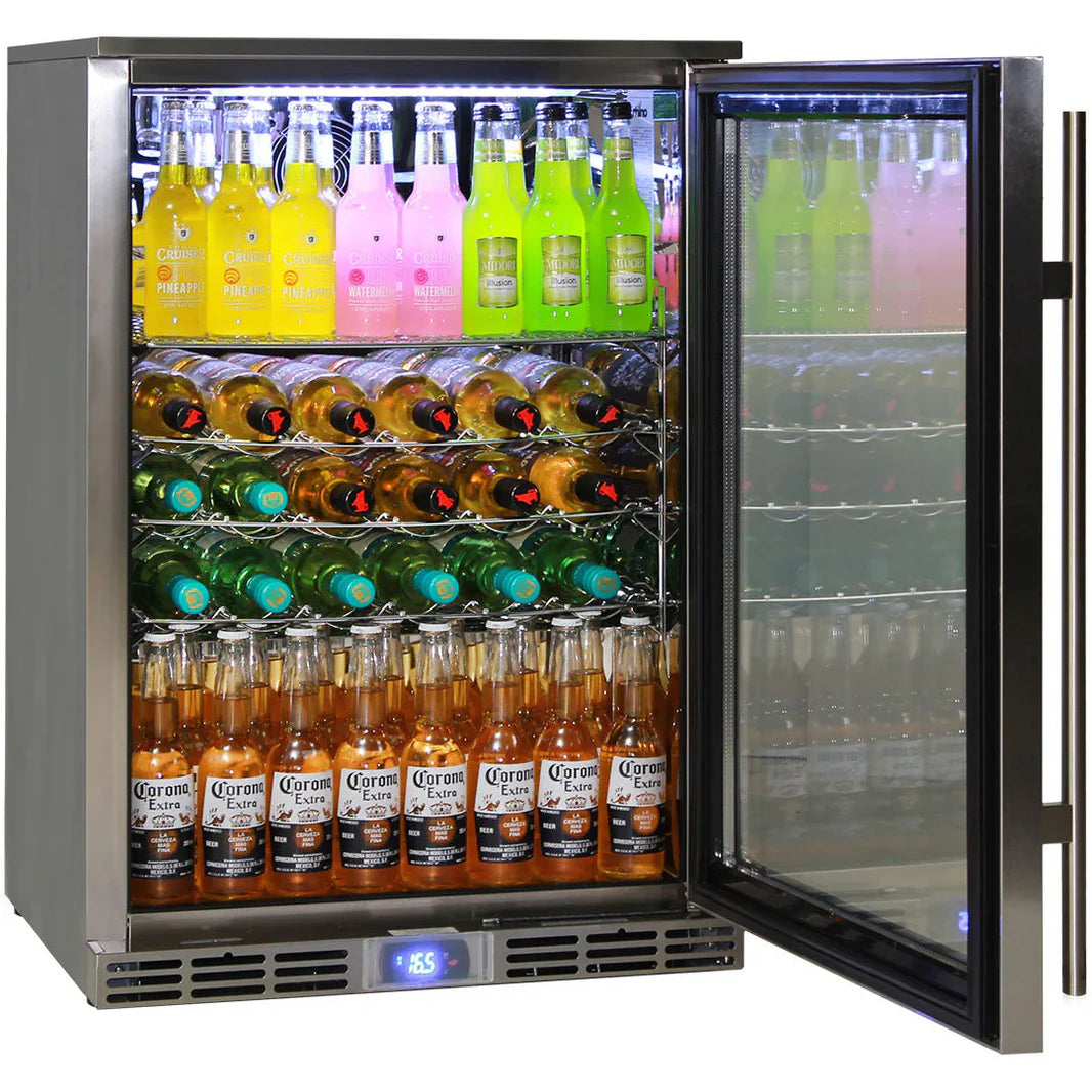 Rhino Energy Efficient Alfresco Glass Door 129L Bar Fridge