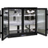 RHINO LG Compressor Alfresco Glass heated Door 208L Black Bar Fridge SG2H-B-HD