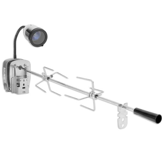 GASMATE Deluxe Rotisserie Kit Stainless Steel with Light GRT5