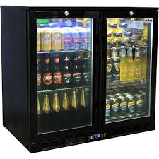 RHINO Night Club Commercial Multi Light Coloured Black Bar Fridge - SG2H-NC