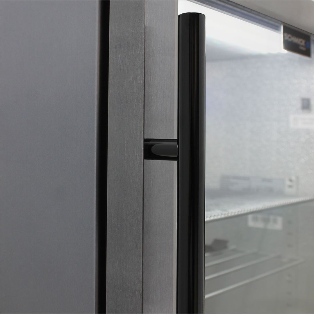 Schmick 118 Litre Heated Glass Single Door 304 Stainless Steel Bar Fridge with Left Hinge - SK118L-SS