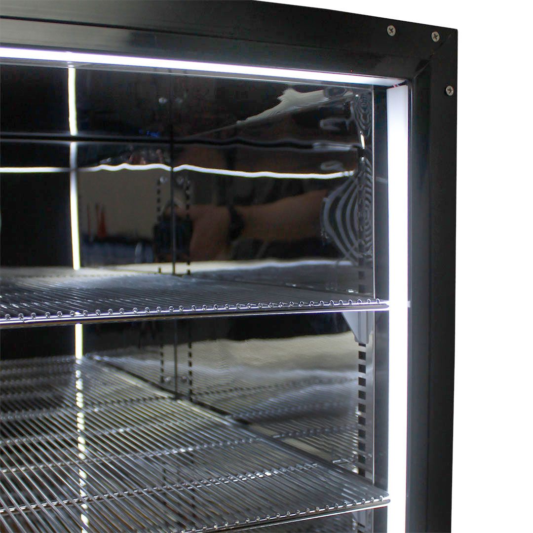 Schmick 164 Litre Single Heated Glass Door Stainless Steel Under Bench Bar Fridge - SK156-HD