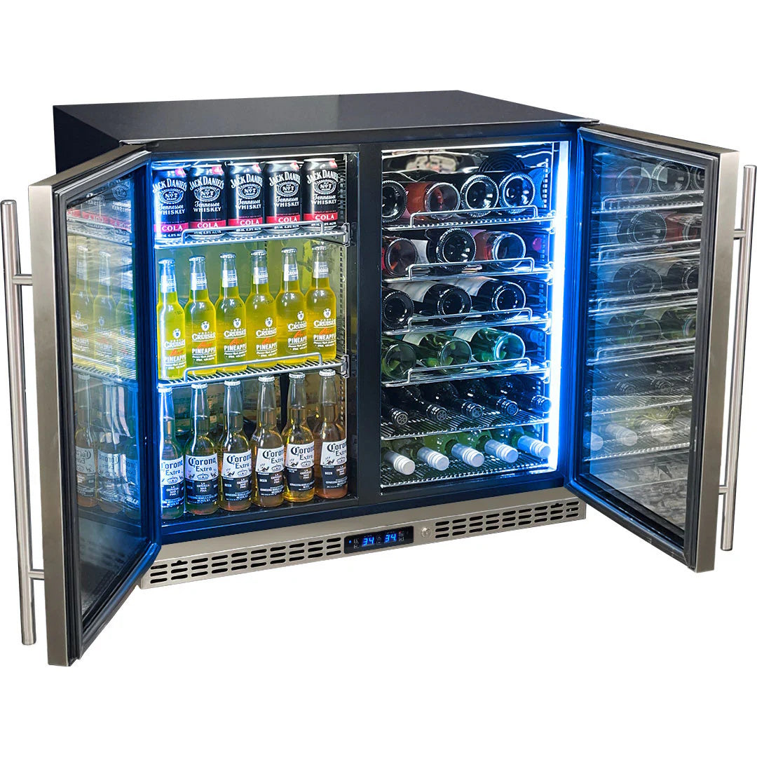 Schmick Under Bench Beer And Wine Dual Zone Bar Fridge - SK228D-HD