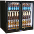 Schmick Black Quiet Running Front Venting Under Bench Triple Glazed 2 Door Bar Fridge Model SK245-B-HD