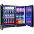 Schmick Twin Door Quiet Running Low Height Black Triple Glazed Glass Door Bar Fridge -SK206-B