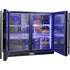Schmick Twin Door Quiet Running Low Height Black Triple Glazed Glass Door Bar Fridge -SK206-B