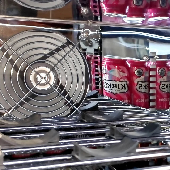 Schmick Quiet Heated Glass 3 Door Stainless Steel Bar Fridge - SK386-HD