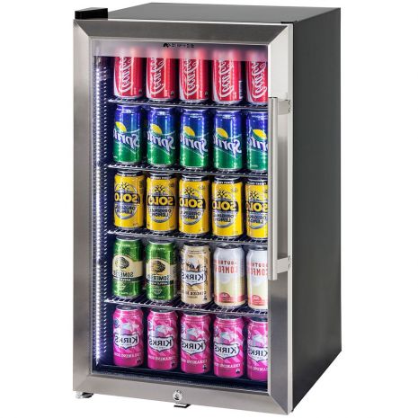 Schmick 98 Litre Single LED Glass Door Bar Fridge - HUS-SC88-SS