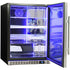 Schmick 164 Litre Single Heated Glass Door Stainless Steel Under Bench Bar Fridge - SK156-HD