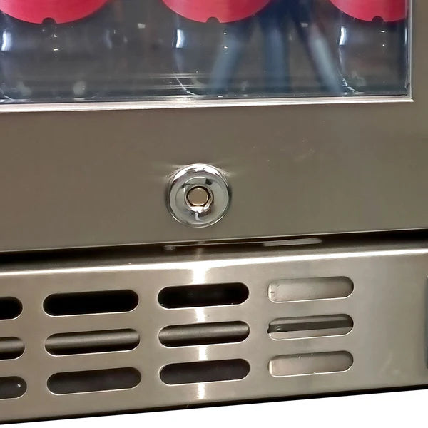 Schmick Twin Door Low Height Quiet Running Stainless Steel Heated Glass Door Bar Fridge - SK206-HD