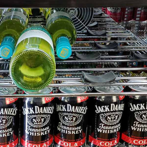 Schmick Twin Door Low Height Quiet Running Stainless Steel Heated Glass Door Bar Fridge - SK206-HD