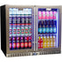 Schmick 233 Litre Twin Triple Glazed Glass Door Low Height Stainless Steel Bar Fridge - SK206-SS