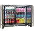 Schmick 233 Litre Twin Triple Glazed Glass Door Low Height Stainless Steel Bar Fridge - SK206-SS