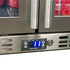 Schmick 233 Litre Twin Triple Glazed Glass Door Low Height Stainless Steel Bar Fridge - SK206-SS