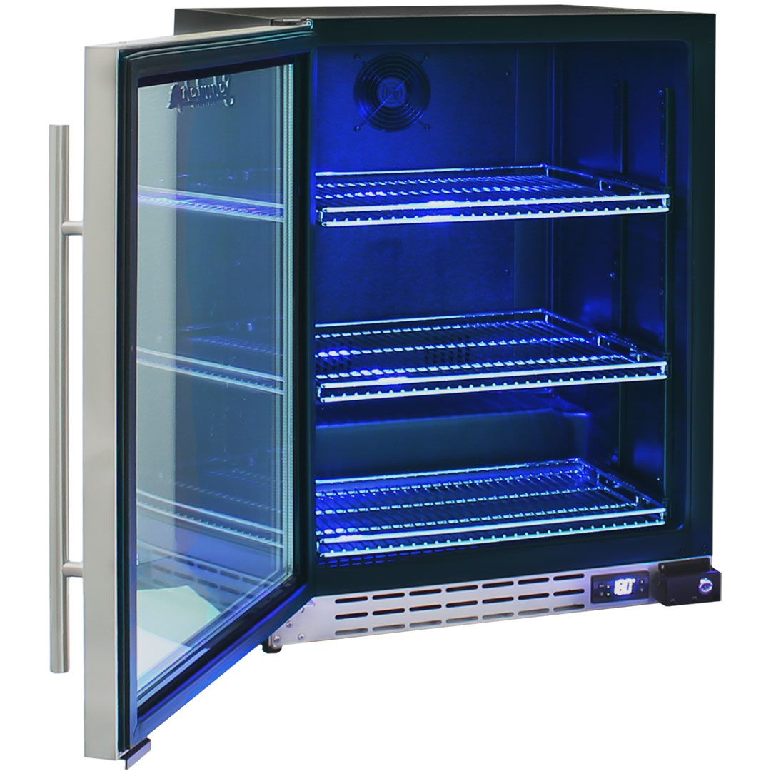 Schmick 132 Litre Single Glass Door Under Bench Bar Fridge - JC132B