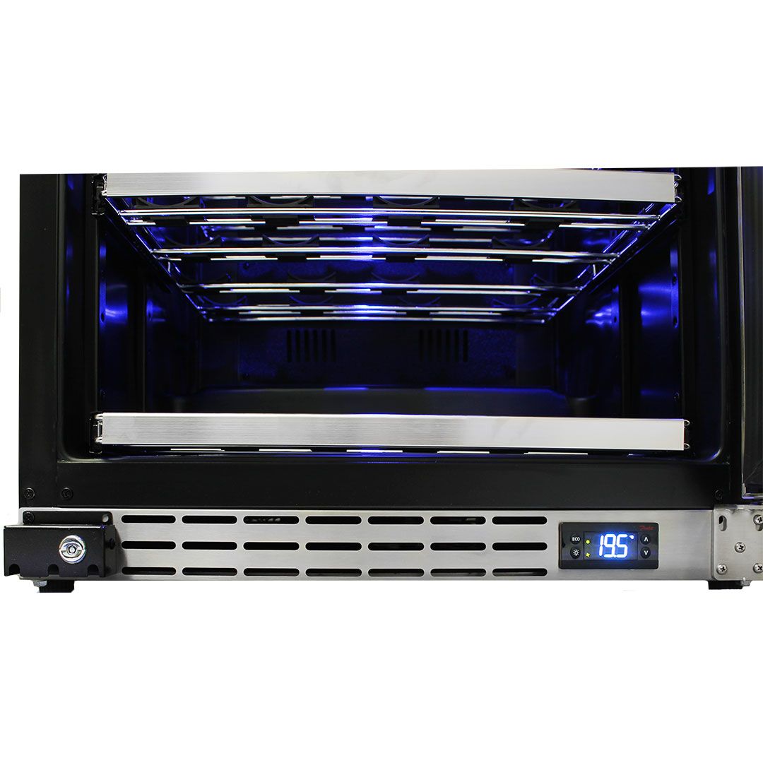 Schmick 132 Litre Single Glass Door Under Bench Bar Fridge - JC132B