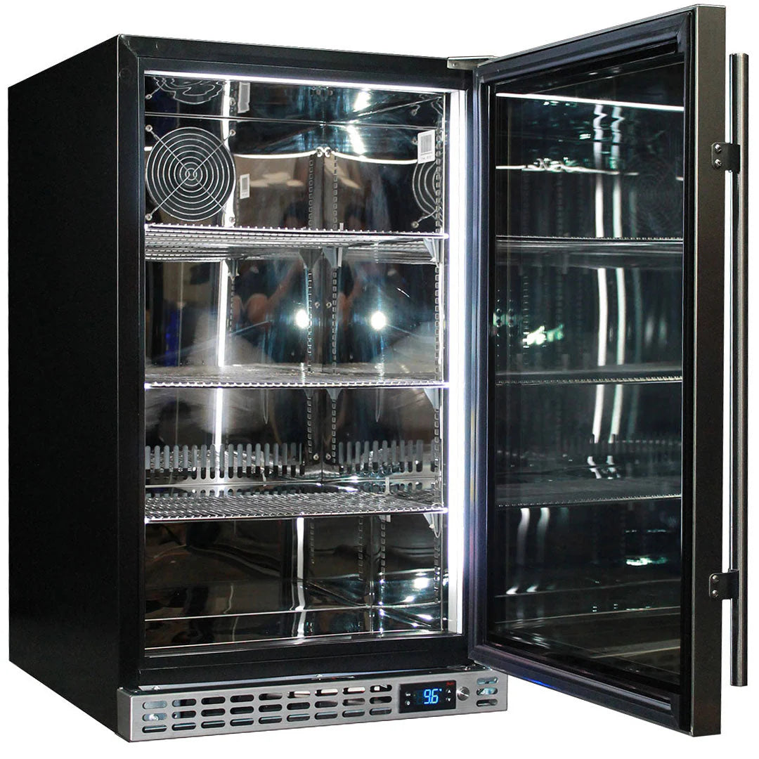 Schmick Quiet Running Front Venting Under Bench Heated Glass Door Bar Fridge Model - SK116L-B-HD / SK116R-B-HD