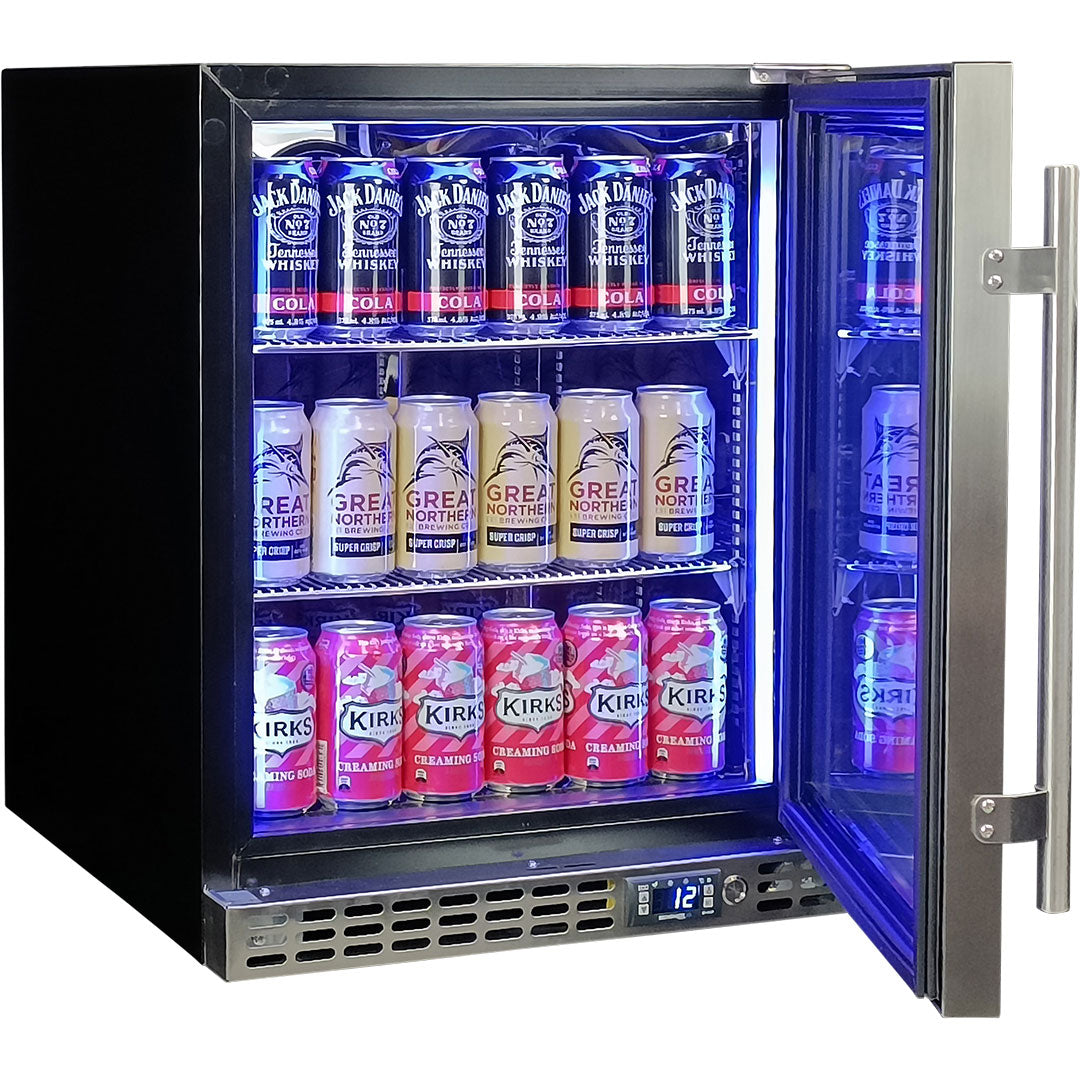 Schmick Quiet Running Front Venting Under Bench Heated Glass Door Bar Fridge - Model SK86R-HD