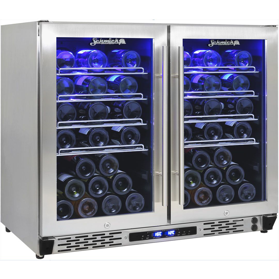 Schmick 190 Litre Twin Zone Alfresco Beer And Wine Bar Fridge - JC190-GG