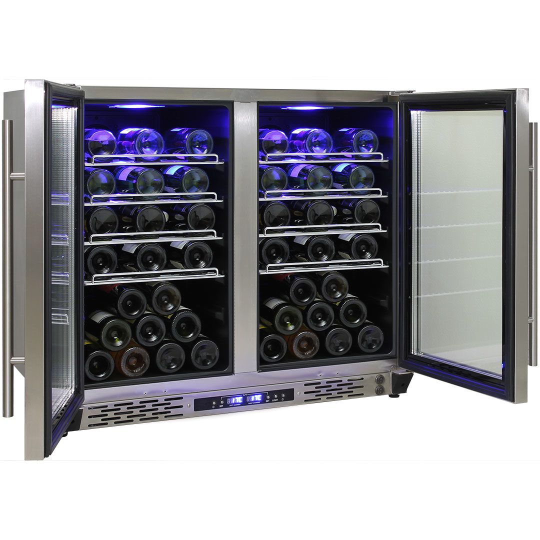Schmick 190 Litre Twin Zone Alfresco Beer And Wine Bar Fridge - JC190-GG