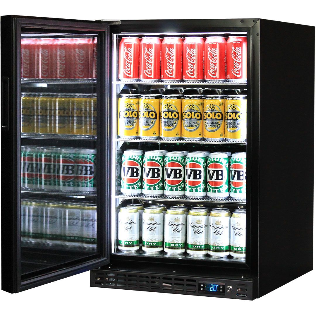 Schmick Quiet Running Front Venting Under Bench Heated Glass Door Bar Fridge Model - SK116L-B-HD / SK116R-B-HD