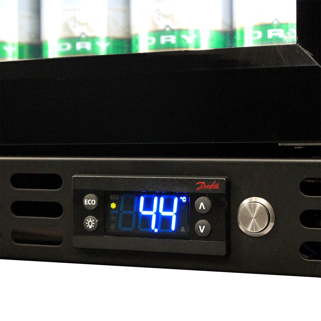 Schmick Quiet Running Front Venting Under Bench Heated Glass Door Bar Fridge Model - SK116L-B-HD / SK116R-B-HD