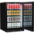 Schmick 105 Litre Black Single Glass Door Under Bench Bar Fridge - SK116-B