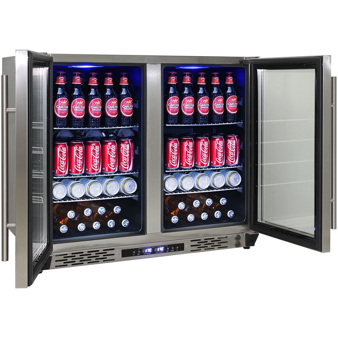 Schmick 190 Litre Twin Zone Alfresco Beer And Wine Bar Fridge - JC190-GG