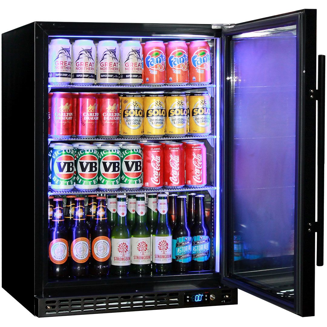 Schmick Quiet Running Front Venting Under Bench Heated Glass Door Bar Fridge - SK156R-B-HD