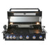 Smart Black 6 Burner Built-In BBQ and Smart 190L Outdoor Drinks Chiller With Heated Glass Door in Black