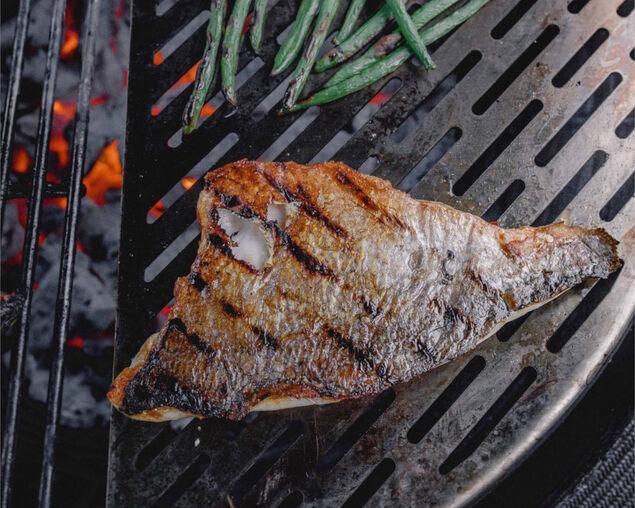 Kamado Joe Half Moon Stainless Steel Cooking Grate (for Fish & Veggies)