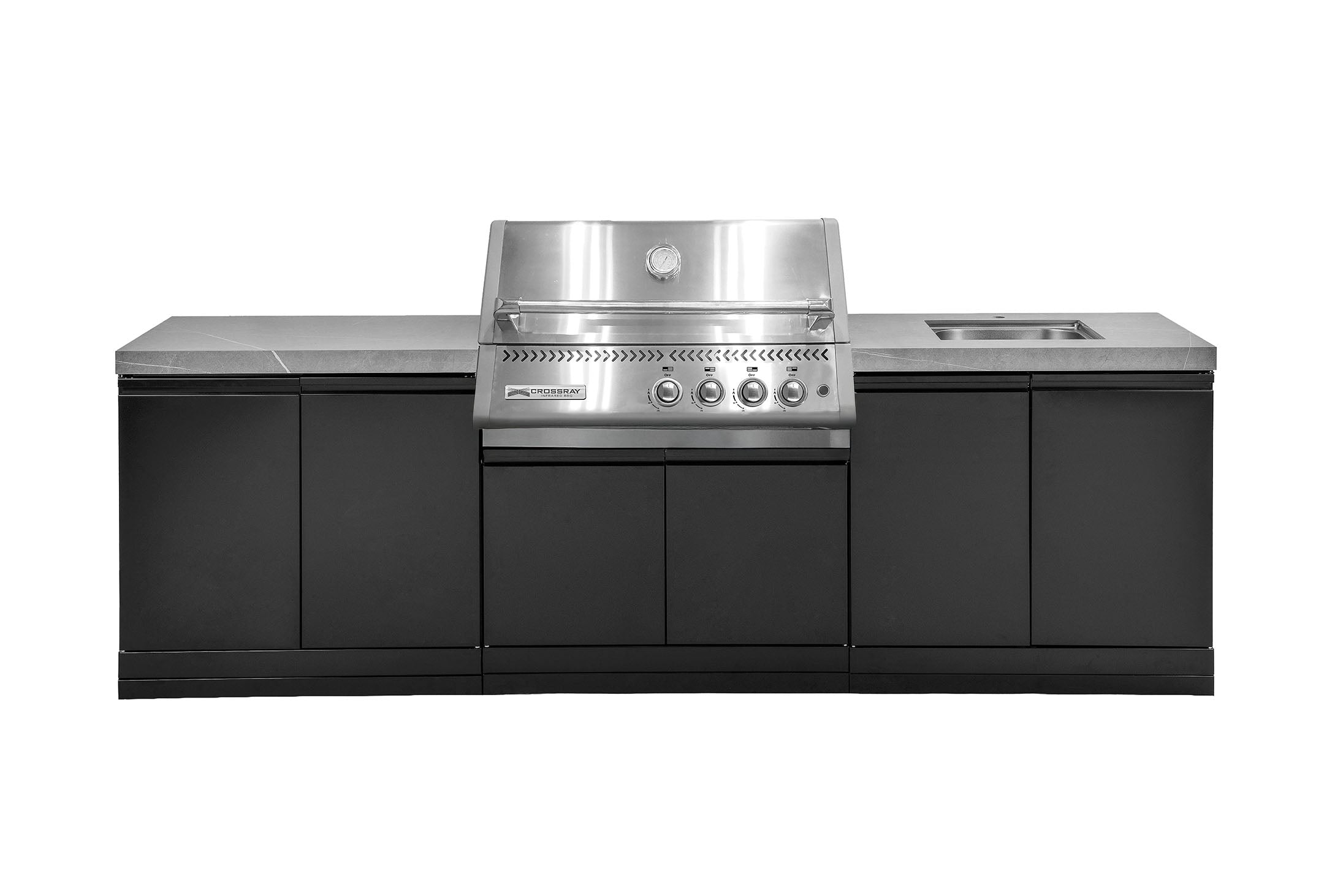 Crossray Premium Xplor Grey Outdoor Kitchen with 4 Burner BBQ