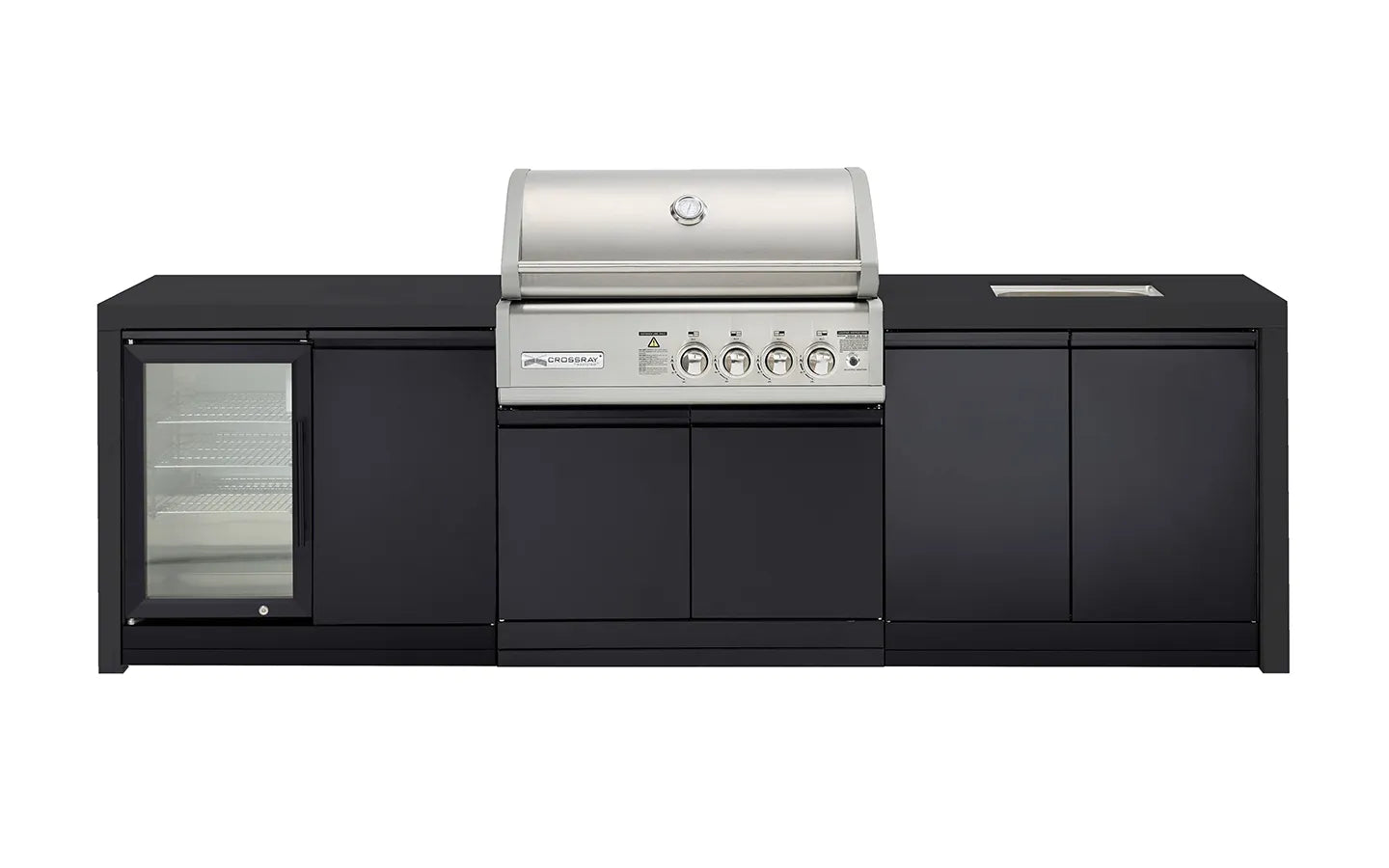 Crossray X-Origin 4 Burner Black Premium Outdoor Kitchen