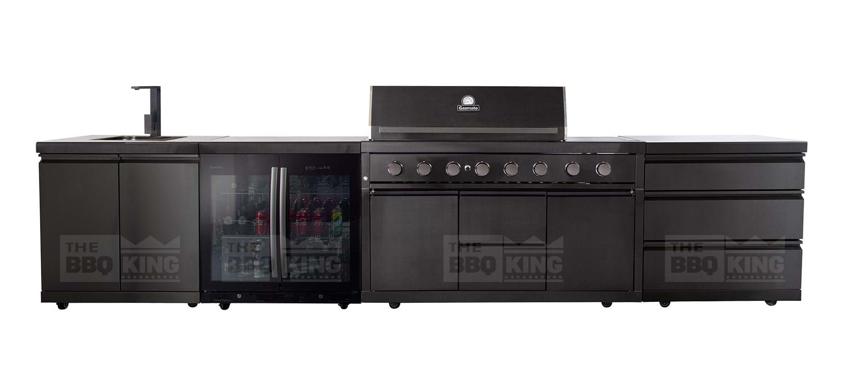 Gasmate Nova Graphite 6 Burner BBQ Outdoor Kitchen