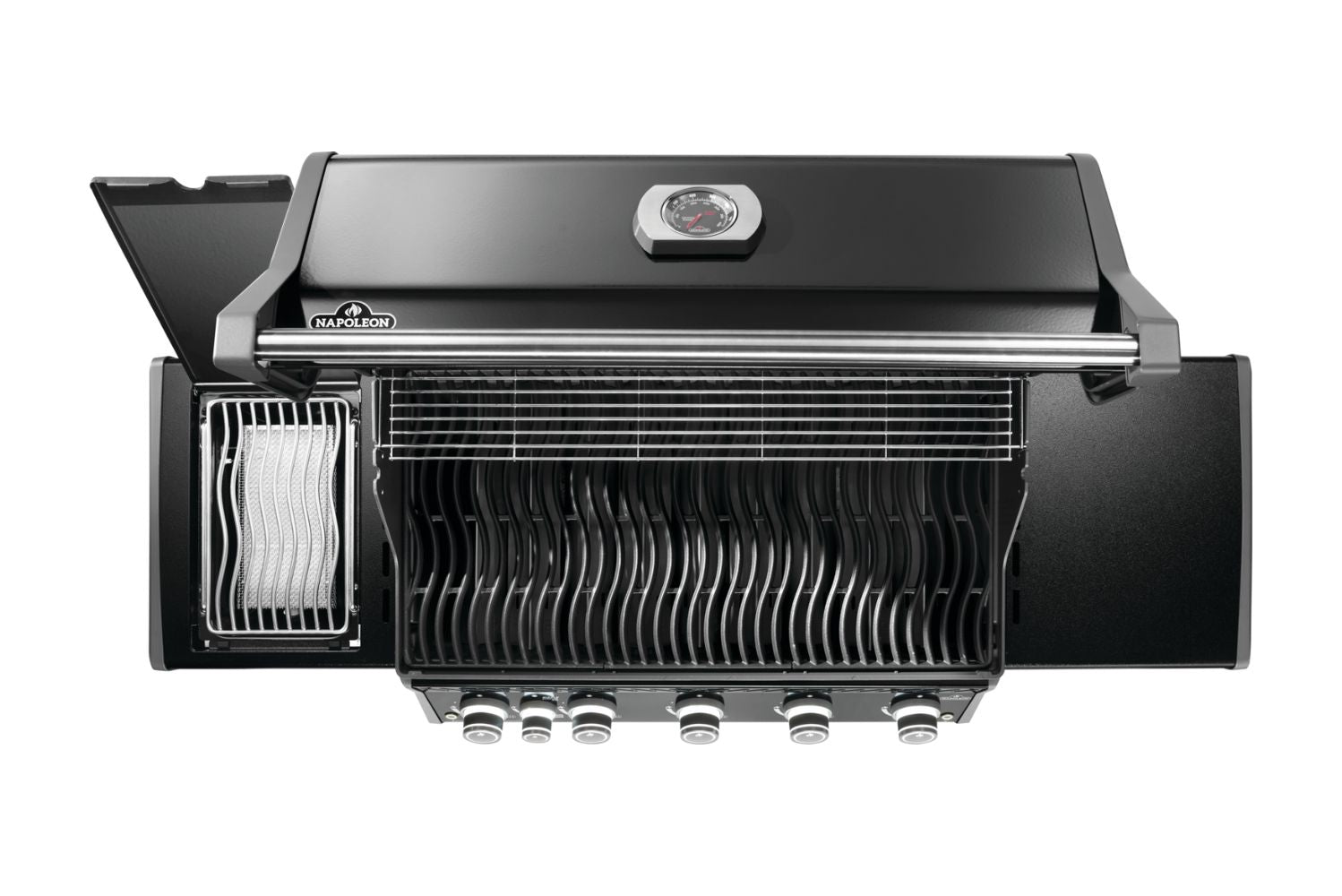 Napoleon Rogue Pro 625 Black 5 Burner BBQ with Infrared Sizzle Sideburner