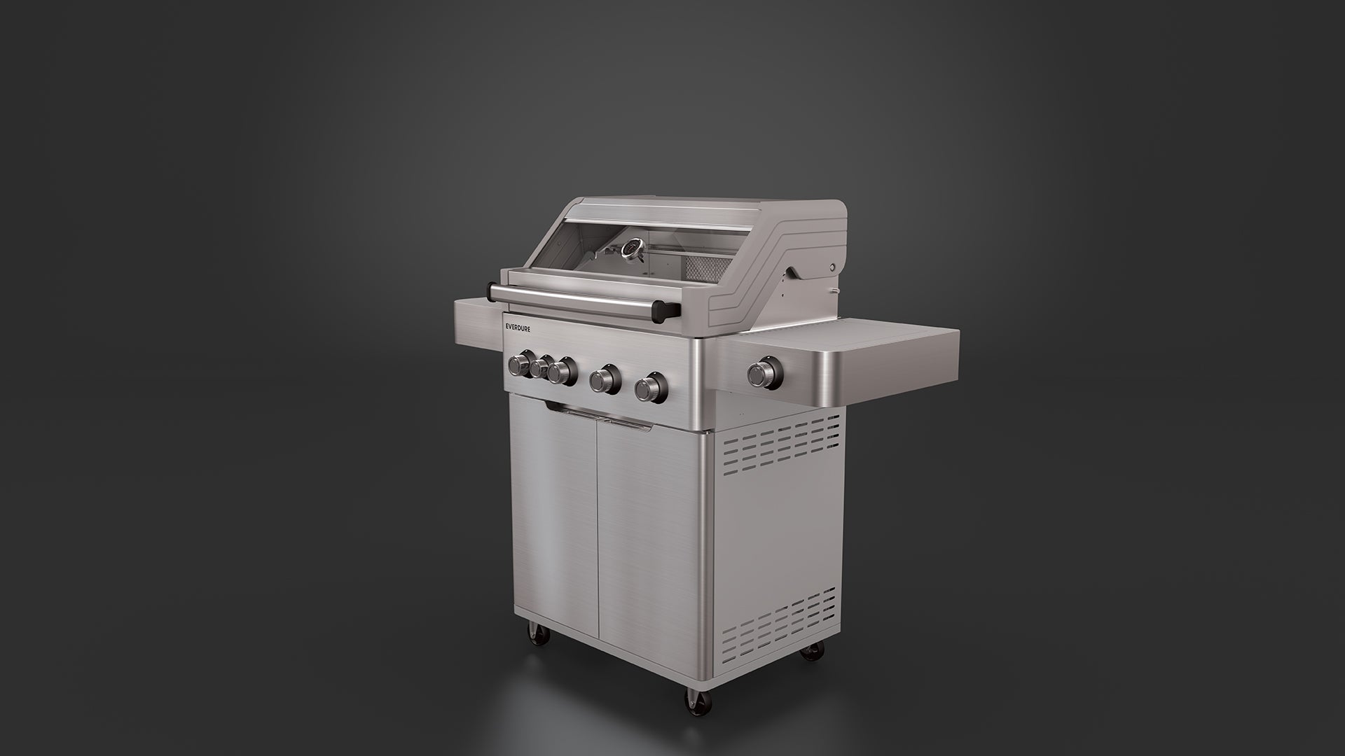 Everdure Hayman Stainless Steel 4 Burner BBQ on Trolley