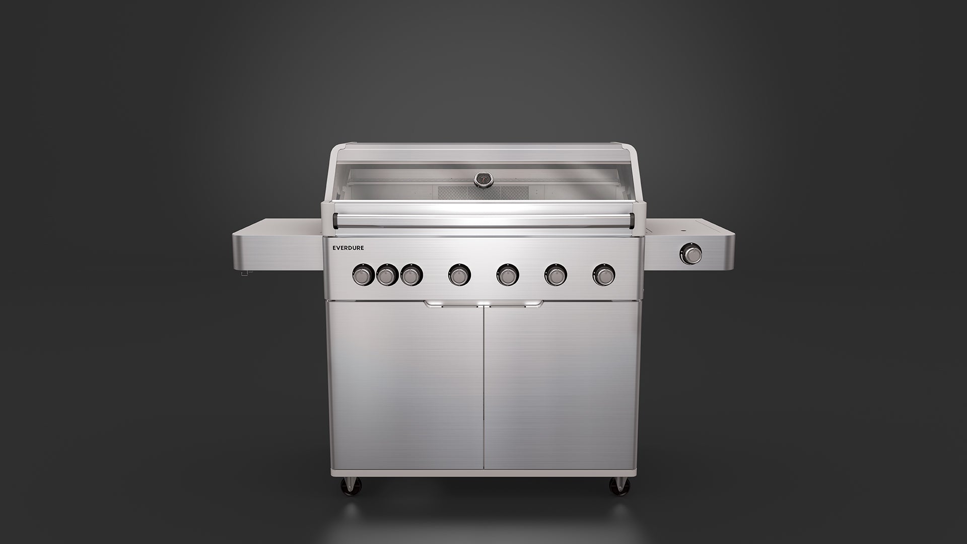 Everdure Hayman Stainless Steel 6 Burner BBQ on Trolley