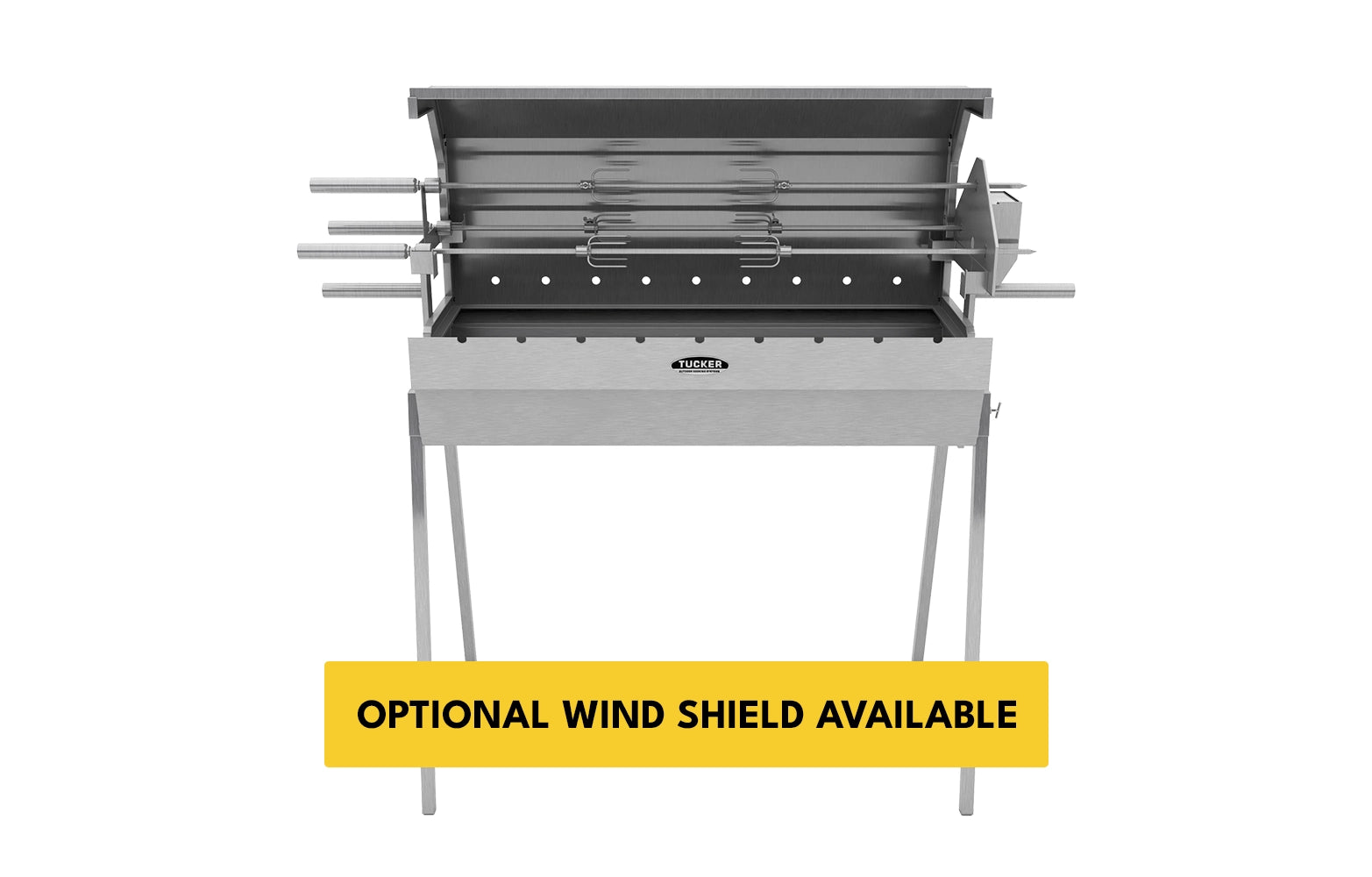 Tucker 3 Rod 900mm Charcoal Spit