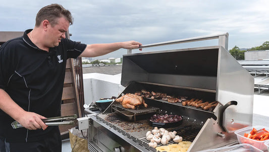 Tucker Charcoal Deluxe Pro XL Built-In BBQ With Hinged Flat Lid