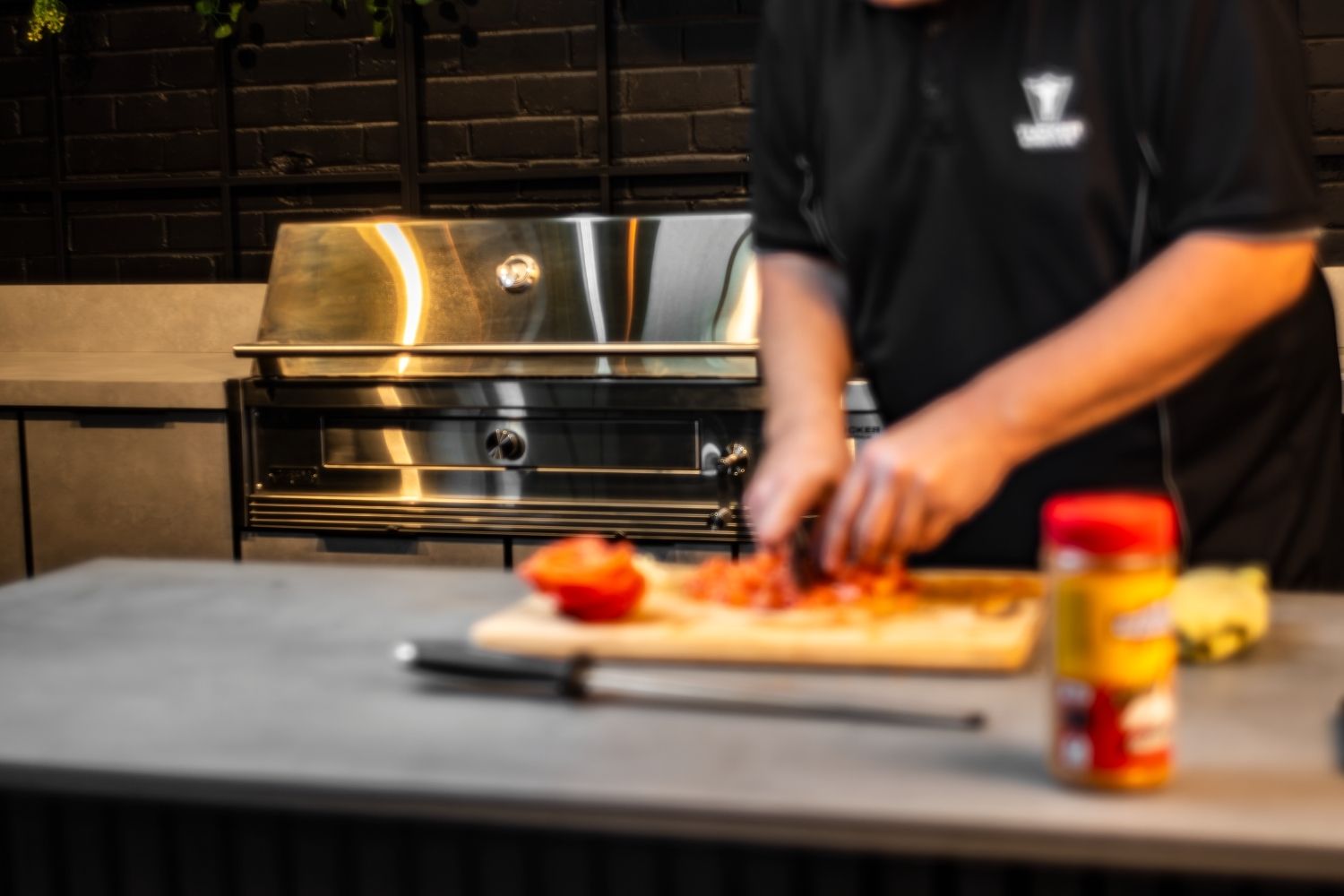 Tucker Charcoal Deluxe Pro Kitchen Lifestyle