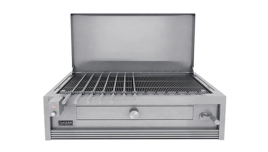 Tucker Charcoal Deluxe Pro XL Built-In BBQ With Hinged Flat Lid