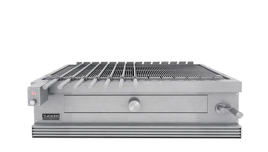 Tucker Charcoal Deluxe Pro XL Built-In BBQ With Hinged Flat Lid