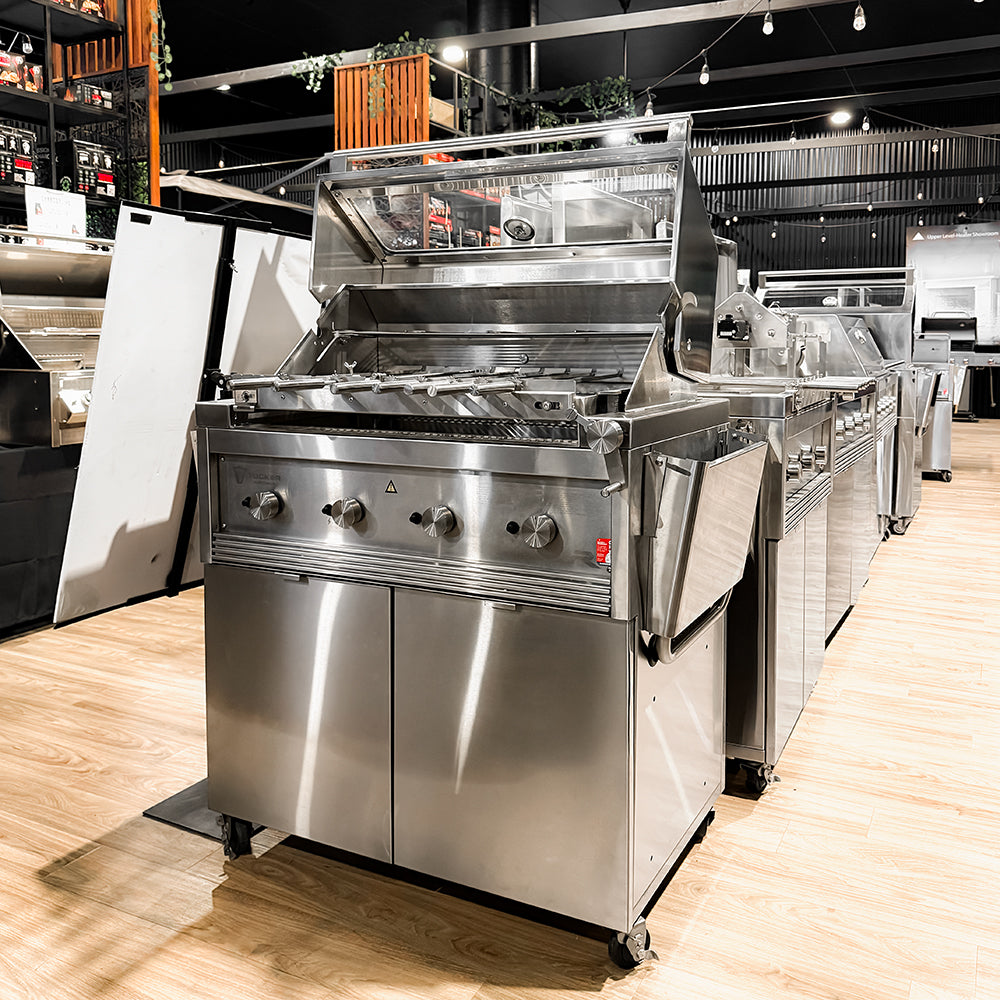 Tucker R Class V8 4 Burner Built In Hybrid BBQ with Hood