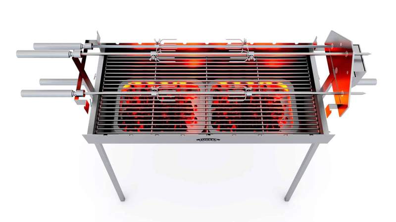 Tucker 3 Rod 900mm Charcoal Spit