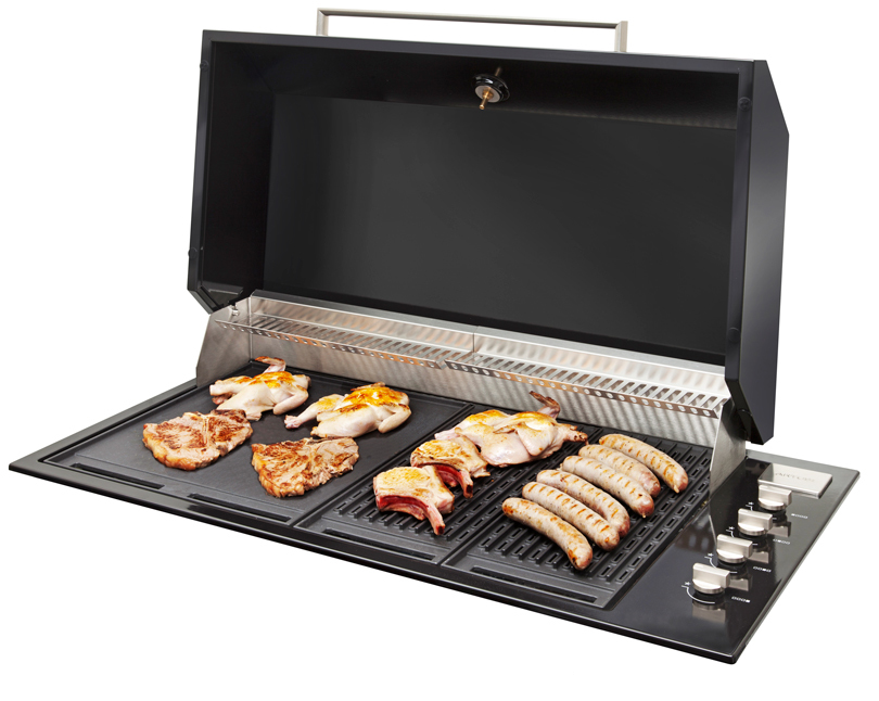Artusi Jet Black Built In BBQ with Black Roasting Hood