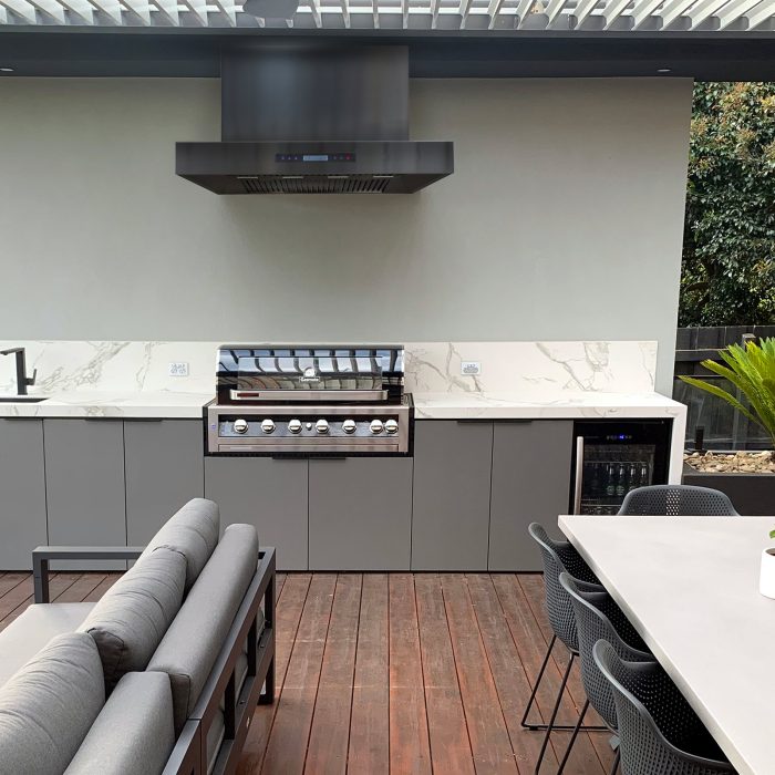 Excelsior 1200mm Wall Mounted BBQ Rangehood - 304 Stainless Steel with Black Finish